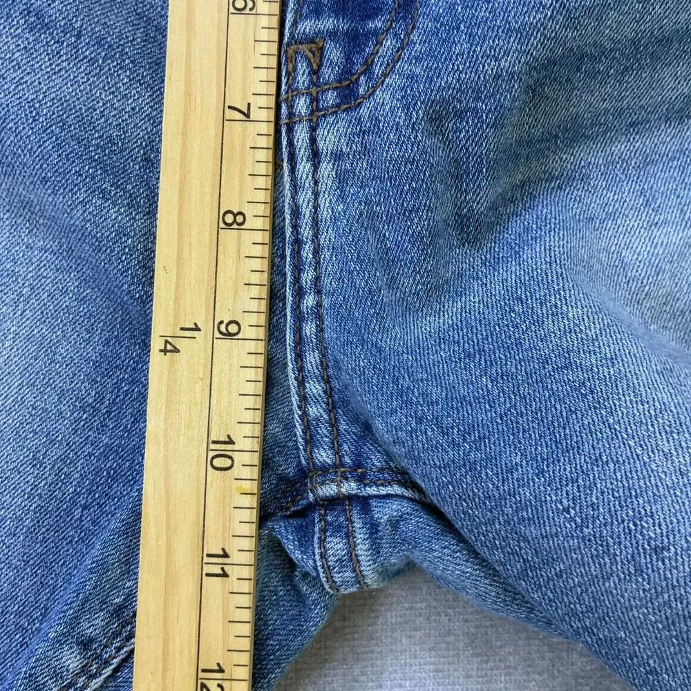 Willow + Root Rise Up Jeans Womens 26 Light Wash Distressed Straight Leg Stretch - Picture 8 of 9